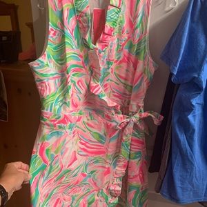 NWT Lilly Pulitzer Romee Wrap Dress Croc My World